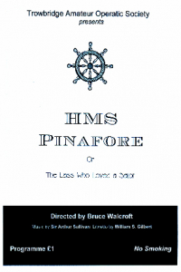 HMS Pinafore - programme